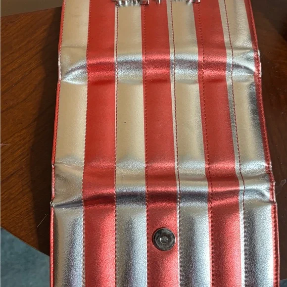 Lux de Ville Pink and Silver Striped Women's Bag - Picture 2 of 6